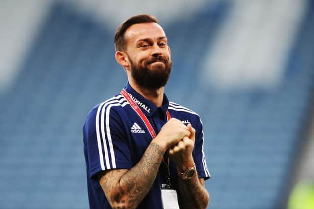 Steven Fletcher will lead the Scotland attack against Slovakia tonight. Picture: Ian MacNicol/Getty Images