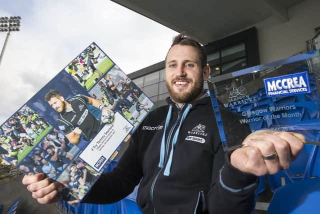 Tommy Seymour has been named Glasgow Warriors' McCrea Financial Services player of the month. Picture: Jeff Holmes