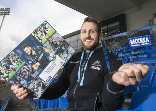 Tommy Seymour has been named Glasgow Warriors' McCrea Financial Services player of the month. Picture: Jeff Holmes