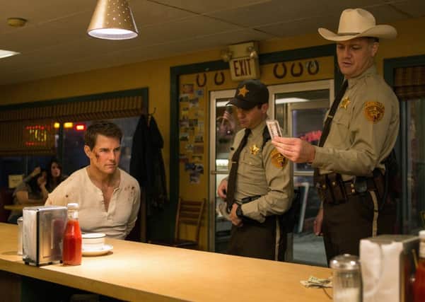 Left to right: Tom Cruise, Judd Lormand and Jason Douglas in Jack Reacher: Never Go Back PIC: Paramount Pictures / Skydance Productions