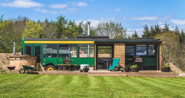 The converted bus at Bankrugg Farm, Gifford is priced from Â£133 per night, www.thebusstop.scot