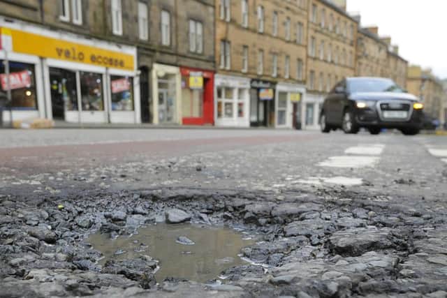 Claims for damage caused by potholes have increased by nearly 70 per cent. Picture: Neil Hanna