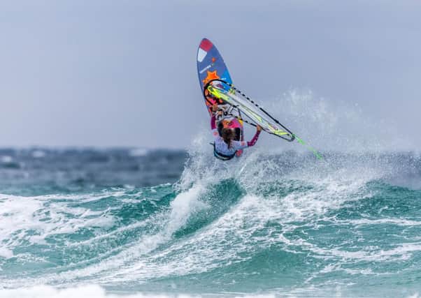 Poland's Justinya Sniady competing in the Tiree Wave Classic PIC: contributed