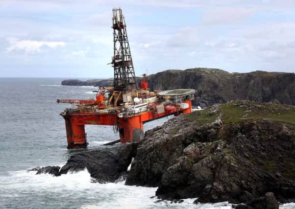 The Transocean Winner after it ran aground on Lewis. Picture: Andrew Milligan/PA Wire