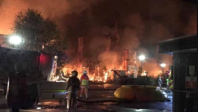 Firefighters battled through the night to tackle the blaze at the Glen O'Dee hospital. Picture: Fubar News