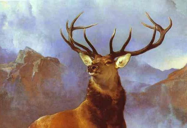 Landseer's Monarch of the Glen. The artist was one of the main proponents of 19th Century Highland romanticism. PIC Wikipedia.