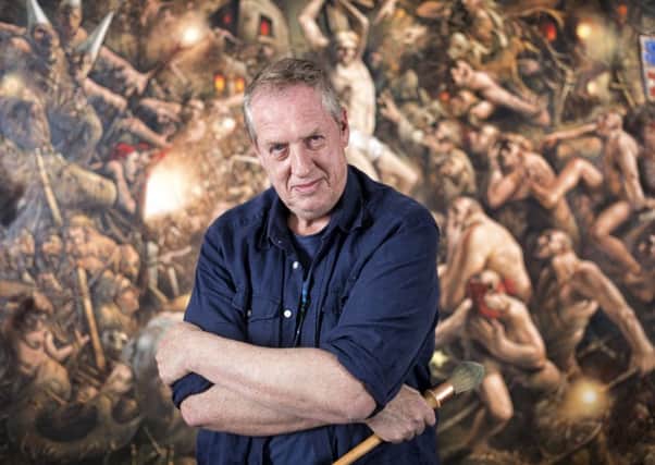 Peter Howson will display his new show, Prophesy, portraying the world as it is now, and as it could be in the future. Picture: SWNS