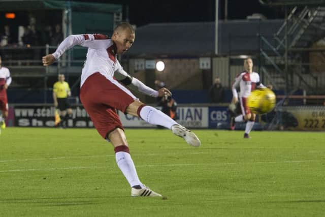 Rangers' Kenny Miller volleys home the only goal of the game against Inverness. Picture: Craig Foy/SNS