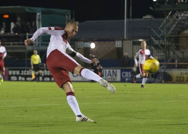 Rangers' Kenny Miller volleys home the only goal of the game against Inverness. Picture: Craig Foy/SNS