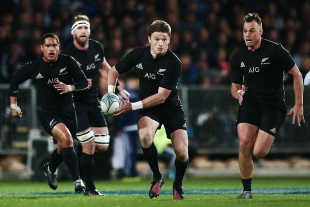 Perfect 10: stand-off Beaudon Barrett has proved to be better than Dan Carter was at the same age, but its the All Blacks focus on the core skills of every player from one to 15 that is their greatest strength.
Photograph: Anthony Au-Yeung/Getty Images