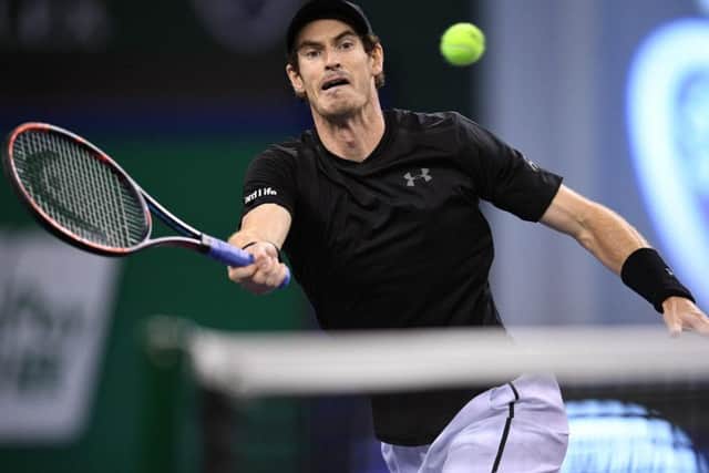 Andy Murray defeated Gilles Simon in straight sets to reach the Shanghai Masters final. Picture: Johannes Eisele/AFP/Getty Images