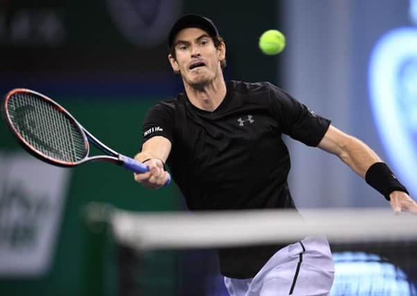 Andy Murray defeated Gilles Simon in straight sets to reach the Shanghai Masters final. Picture: Johannes Eisele/AFP/Getty Images