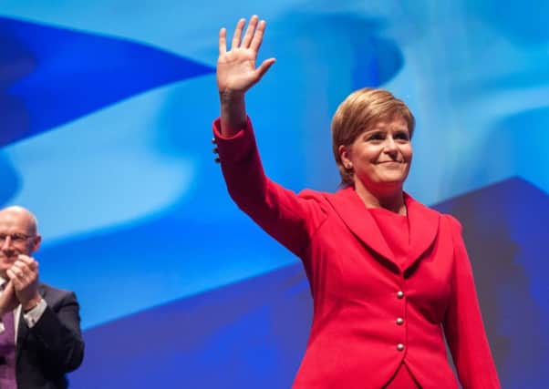 Nicola Sturgeon at the SNP conference. Picture; John Devlin