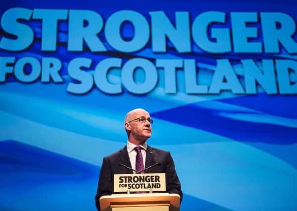 John Swinney at the party conference.