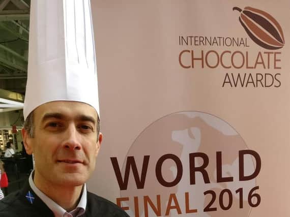 Iain Burnett's velvet truffle was named best in the world at the International Chocolate Awards in London.