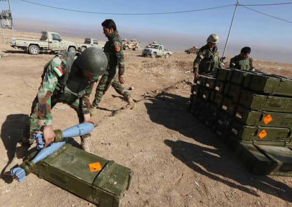 Iraqi Kurdish Peshmerga fighters take part in an operation against Islamic State in Mosul.
Picture: Getty Images