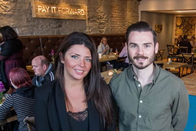 Owner Layla Gassabi and  Matt Kelly, manager of Maison Bleue. Picture: Ian Georgeson/Contributed