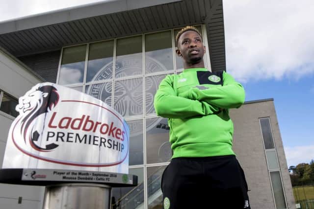 Moussa Dembele was named Ladbrokes Premiership Player of the Month for September. Picture: SNS