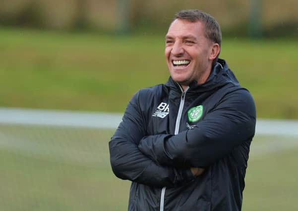 Brendan Rodgers is all smiles ahead of tomorrow night's clash in the Champions League. Picture: Getty