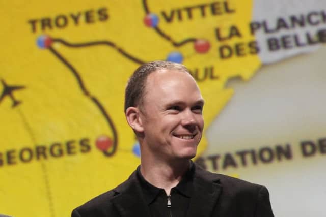 Britain's Chris Froome during the presentation of the 2017 Tour de France route in Paris. Picture: Christophe Ena/AP