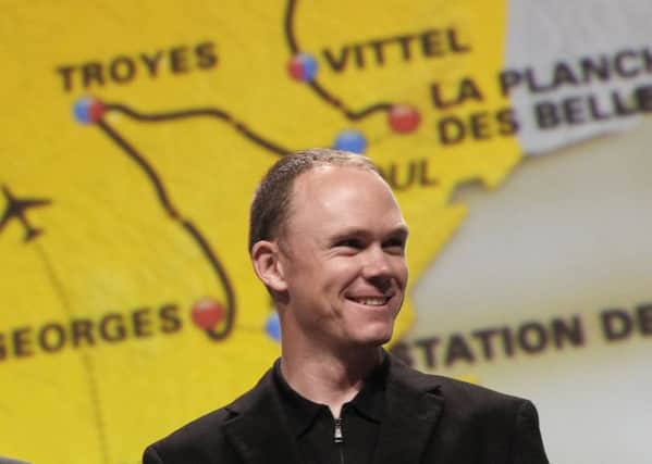 Britain's Chris Froome during the presentation of the 2017 Tour de France route in Paris. Picture: Christophe Ena/AP