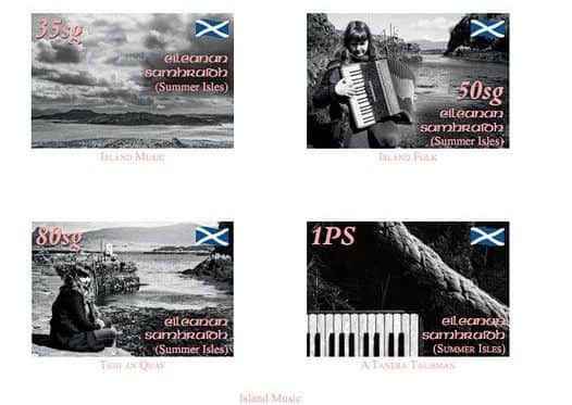 A set of 2016 stamps featuring musician Mairearad Green. PIC Peter Haring/contributed