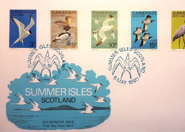 First day cover from the Summer Isles Philatelic Bureau, 1980. Designs by renown artist and ornithologist Robert Gillmor. PIC Contributed.
