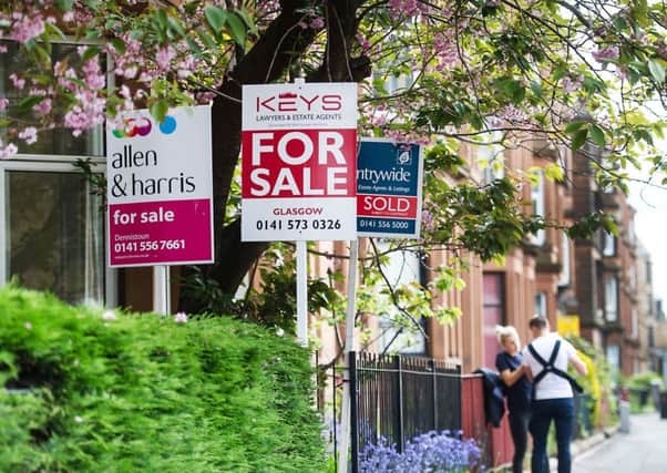 Figures show property price rises in Scotland are lagging behind the rest of the UK