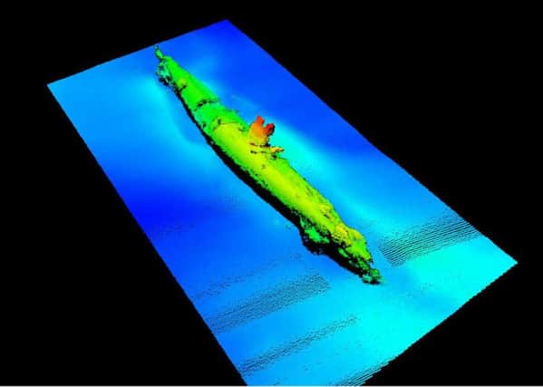 Sonar Images of the 45m long vessel. Picture: Scottish Power