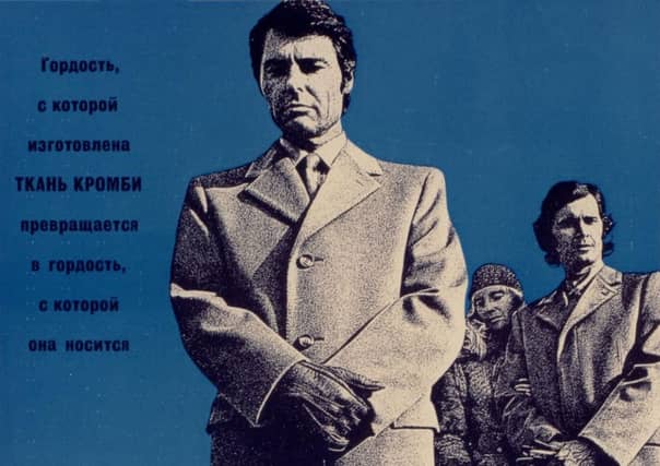A 1970s Russian advertisment for Crombie. PIC Crombie.