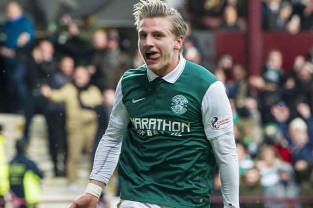 Hibernian's Jason Cummings is suffering through a goal drought. Picture: SNS