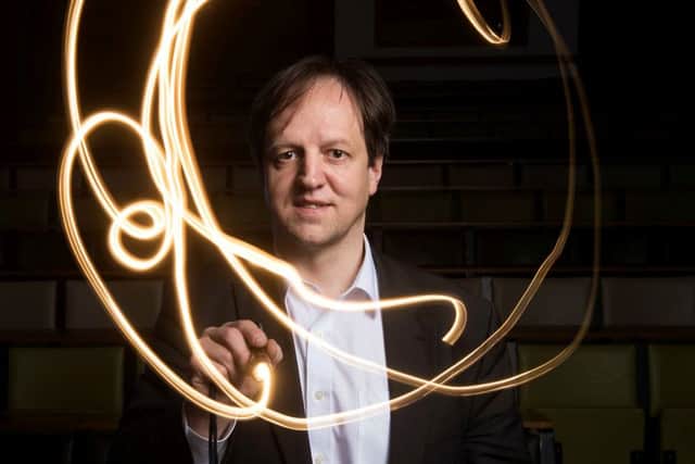 Harald Haas is inspired by Alexander Graham Bell, who investigated the possibility of building a photophone using sunlight