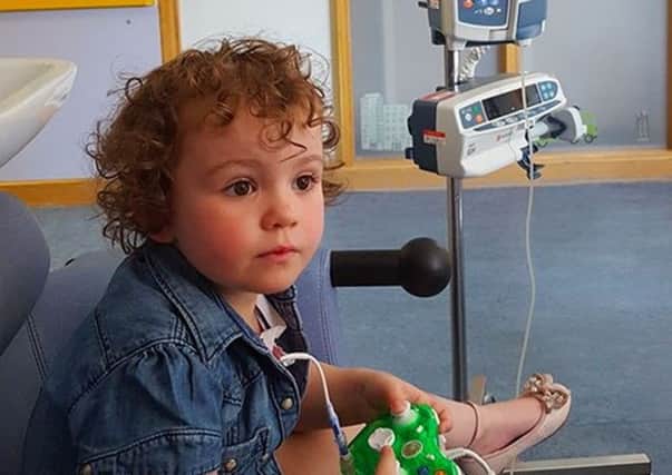 Ava Stark, 3, from Lochgelly has inherited bone marrow failure. A campaign is underway to help find a bone marrow donor. Picture: Contributed