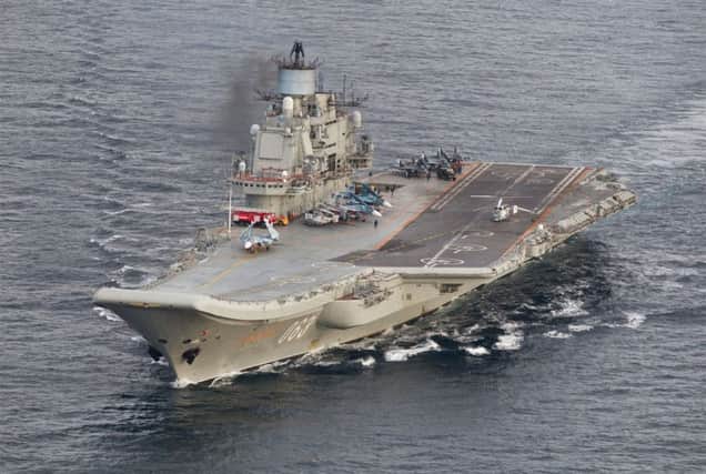 Russian aircraft carrier Admiral Kuznetsov. Picture: Getty