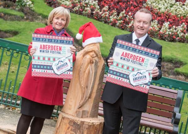 Aberdeen City Council leader Jenny Laing and Adrian Watson, chief executive of Aberdeen Inspired. Picture: Contributed