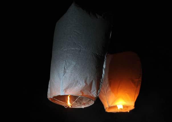 Chinese lanterns are a fire risk to hay, straw and buildings, warned NFU Scotland. Picture: Ian Rutherford
