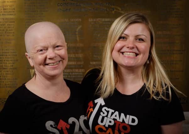 Elaine Lennon and her daughter Carrie Lennon Stand Up To Cancer. Picture: Contributed