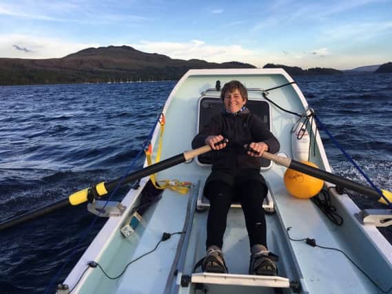Elaine Hopley trains for the daunting crossing. Picture: Contributed