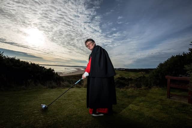 Highland Rev Susan Brown teeing off. Picture: Contributed
