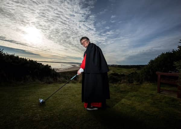Highland Rev Susan Brown teeing off. Picture: Contributed