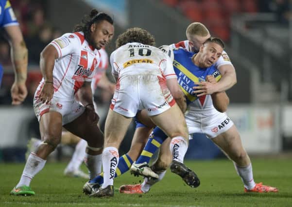 Matty Russell in action for Warrington Wolves against St Helens in the Super League. Picture: Gareth Copley/Getty