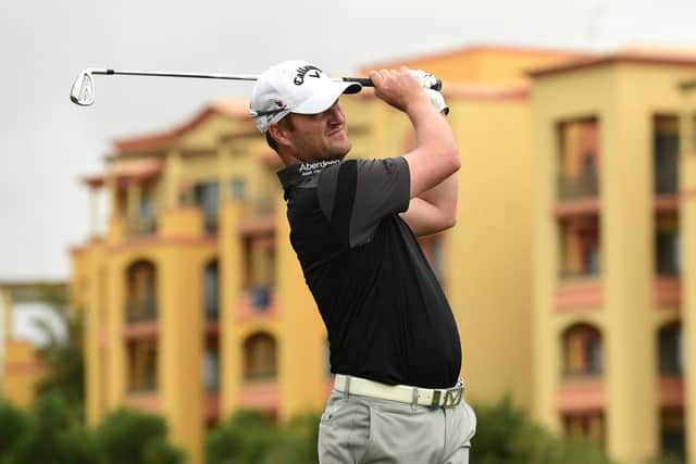 Marc Warren on his way to a second-round 65 and a 14-under halfway total in the Portugal Masters. Picture: Getty Images