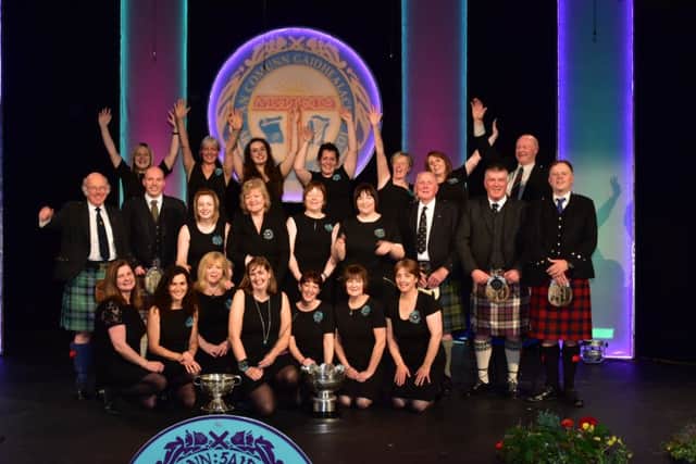 Lochaber Gaelic Choir, who won the Margrat Duncan Memorial Trophy.