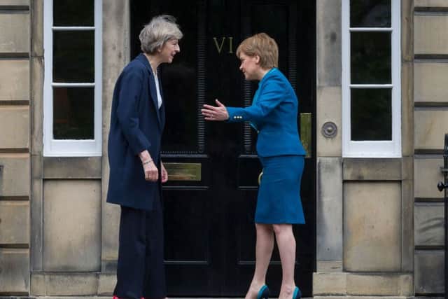 First Minister meets Prime Minister Theresa May at Bute House.  Picture: Steven Scott Taylor / J P License
