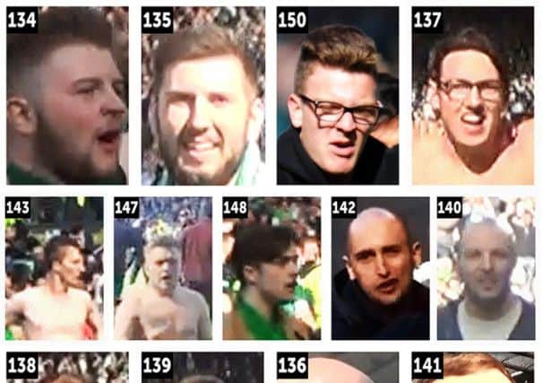 Police are looking to trace the 13 individuals pictured. Picture: Police Scotland