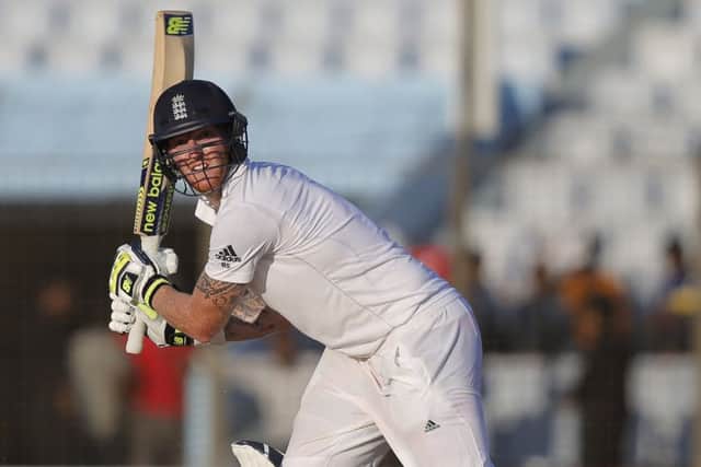 Ben Stokes contribution with both ball and bat was vital for England in Chittagong yesterday. Photograph: A M Ahad/AP