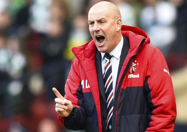 Mark Warburton barks instructions from the sidelines. Picture: SNS