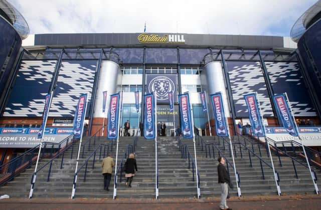 The incident took place outside of Hampden just before kick-off. Picture: PA