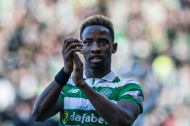 Moussa Dembele scored the winner for Celtic against Rangers. Pic: John Devlin