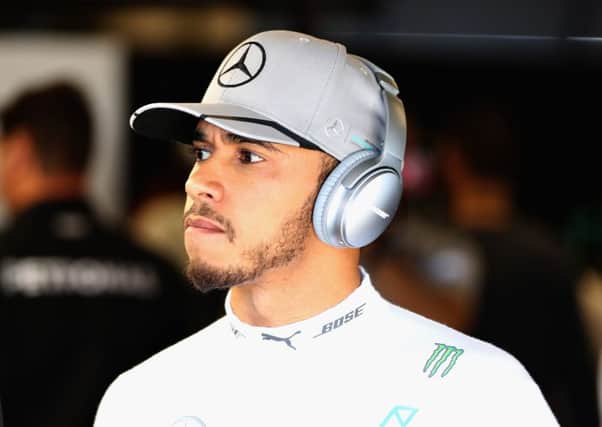 Britain's Lewis Hamilton in the garage at the US Formula One Grand Prix at Circuit of The Americas in Austin Texas .Picture: Mark Thompson/Getty Images
